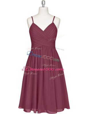 Custom Made Spaghetti Straps Sleeveless Chiffon Dress for Prom Pleated Zipper