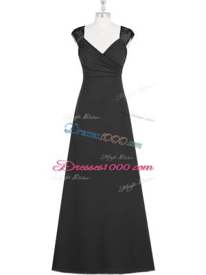 Colorful Floor Length Column/Sheath Sleeveless Black Prom Evening Gown Zipper