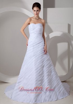 Special Ruchings Wedding Gowns Sweetheart Ruch