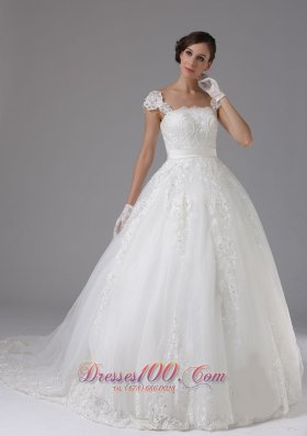 Custom Wedding Dress Lace Sassy Cap Sleeves