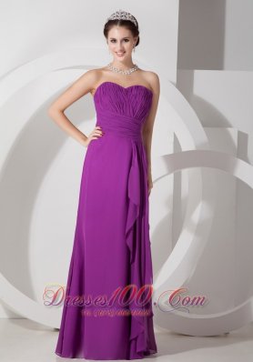 Dark Magenta Ruffles Homecoming Dress Empire Sweetheart