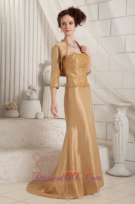 Delicated Bodice with Details Column Mothers Dress