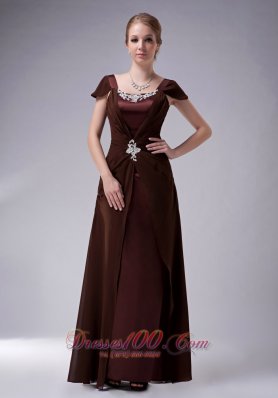 Brown Square Mother Of The Groom Dresses Chiffon