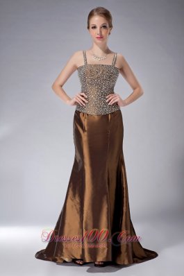 Mermaid Beading Straps Mother Of The Bride Dress