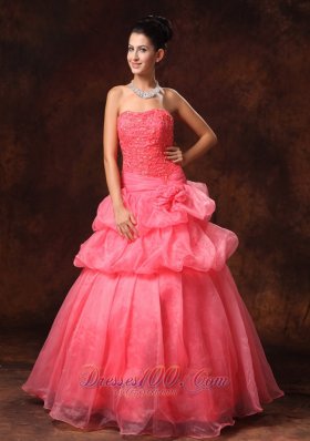 Pick-ups Prom Formal dressTiered Ruffles Beading