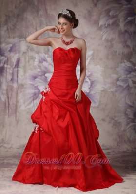 Empire / Princess One Shoulder Prom Dress Ruffles Brush Train