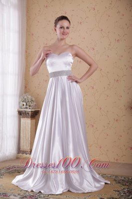 Empire Ivory Beading Midsection Prom / Pageant Dress