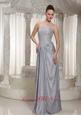 Clearance Grey Prom Dress Appliques Beading