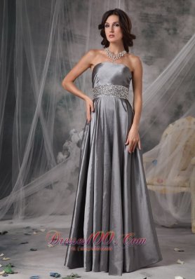 Mother of the Bride Dress Dark Silver Beading