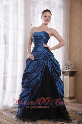 Two-toned Pick-ups Hand Made Prom Dress Brush Train