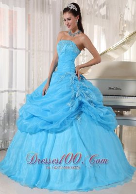 Strapless Baby Quinceanera Pick-ups Beading