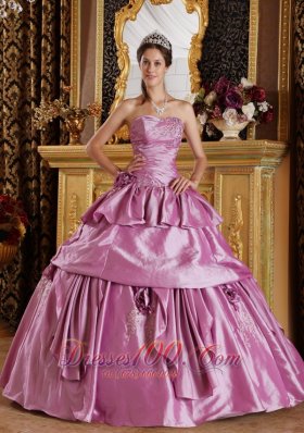 Lavendar Sweet 16 Dress Ruched Beading Ball Gown