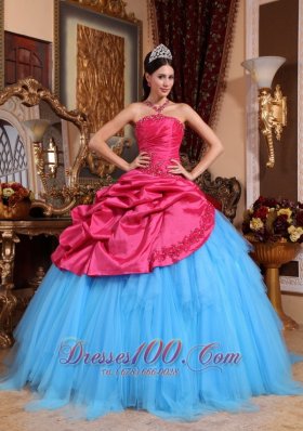 Colorful Quinceanera Gown Strapless Appliques with Beading