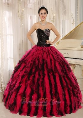 Beaded Impressive Clearance Ruffled Sweetheart Quinceanera Dress