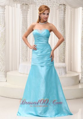 A-line Brush Aqua Mother Of The Bride Dress