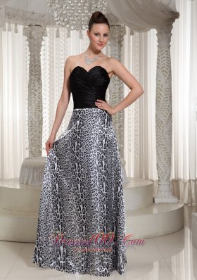 Leopard Maxi Dress Black Floor-length