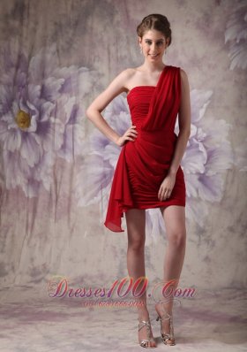 Bandage Style Column One Shoulder Prom Dress