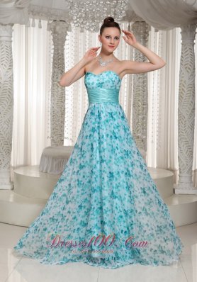 Special Printing Prom Holiday Gown Sweetheart Floor-length