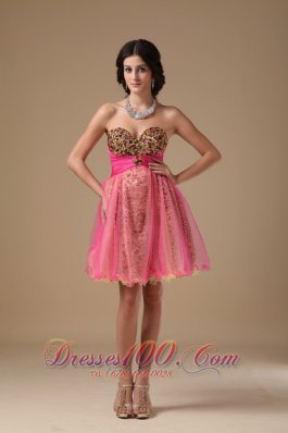 Multi-color Sweetheart Mini-length Organza Prom Nightclub Dress