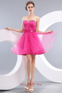 Princess Beading Belt Short Prom / Homecoming Dress