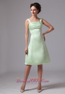 Straps A-line Bridesmaid Dress Apple Green