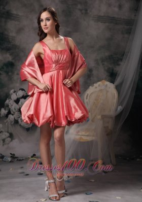 Straps Mini A-line Prom / Homecoming Dress With Shawl