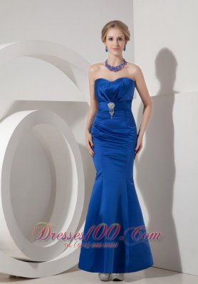 Royal Blue Evening Dress Mermaid Sweetheart Beaded