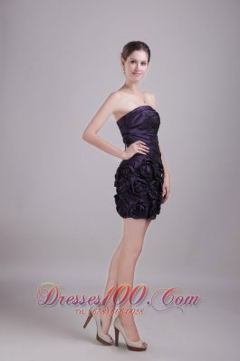 Column Sheath Strapless Mini-length Prom Nightclub Dress