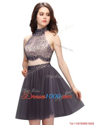 Wonderful Sleeveless Beading Zipper Going Out Dresses
