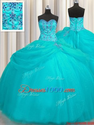 Captivating Bling-bling Sweetheart Sleeveless Brush Train Lace Up Quinceanera Dresses Lavender Organza