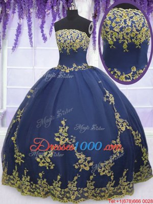 Charming Zipper Vestidos de Quinceanera Appliques Sleeveless Floor Length