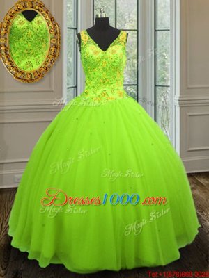 Custom Made Floor Length Quince Ball Gowns Straps Sleeveless Zipper