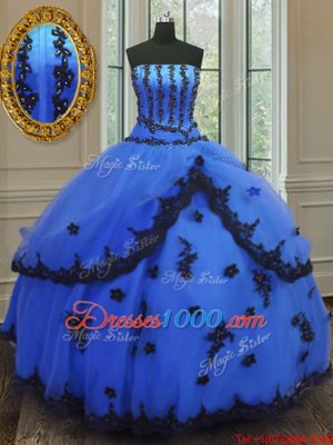 Sleeveless Appliques Lace Up 15th Birthday Dress