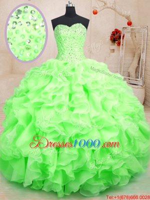 Floor Length Ball Gowns Sleeveless Quinceanera Dresses Lace Up