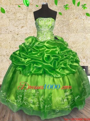 Flirting Beading and Embroidery Quinceanera Dresses Lace Up Sleeveless Floor Length