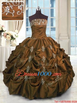 Sleeveless Lace Up Floor Length Beading and Pick Ups Sweet 16 Quinceanera Dress
