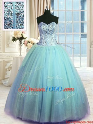 Customized Sweetheart Sleeveless Organza Sweet 16 Dress Beading and Ruching Lace Up