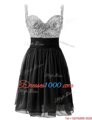 Sleeveless Zipper Knee Length Beading Juniors Evening Dress