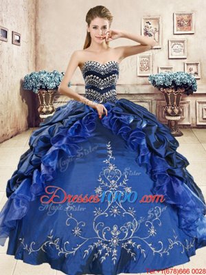 Wine Red Ball Gowns Sweetheart Sleeveless Organza and Taffeta Floor Length Lace Up Beading and Appliques and Ruffled Layers and Pick Ups Quinceanera Gown