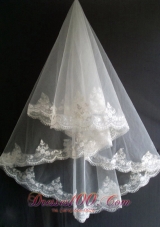 Lace Wedding Veils for Popular Appliques Tulle