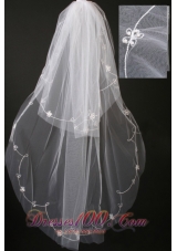 Perfect Pearl Trim Edge Popular Veils Tulle