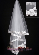 Lace Popular Veils Applique Edge Organza