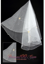 Imitation Pearls Decorate Organza Popular Veils