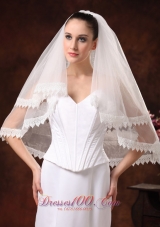 Lace Edge and Tulle Two-tier for Wedding on promotion