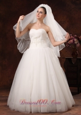 inspired Organza Bridal Veils Two Layers Ribbon Edge