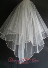 Tulle Wedding Veils With Little Pearl