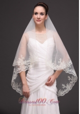 Oval Shaped Bridal Veils For Wedding Two-tier