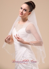 Royal Designer Tulle Ribbon Edge Bridal Veil