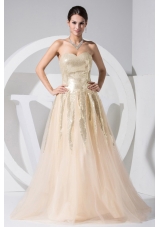 Sweetheart Champagne 2013 Prom Dress with Sequin