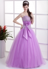 Sweet Lavender Prom Dress Beaded Hand Made